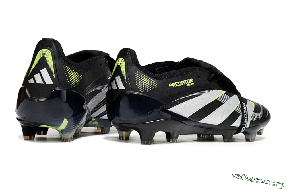 Adidas Predator 25 Elite Foldover Tongue FG Football Boots - Black/White/Yellow 6
