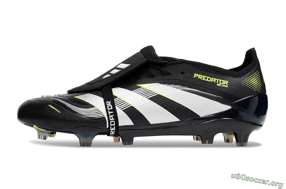 Adidas Predator 25 Elite Foldover Tongue FG Football Boots - Black/White/Yellow 3