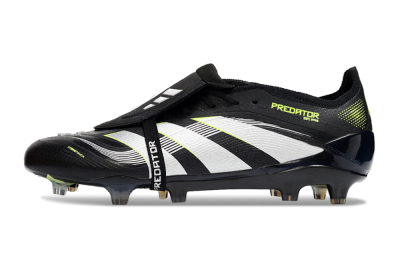 Adidas Predator 25 Elite Foldover Tongue FG Football Boots - Black/White/Yellow