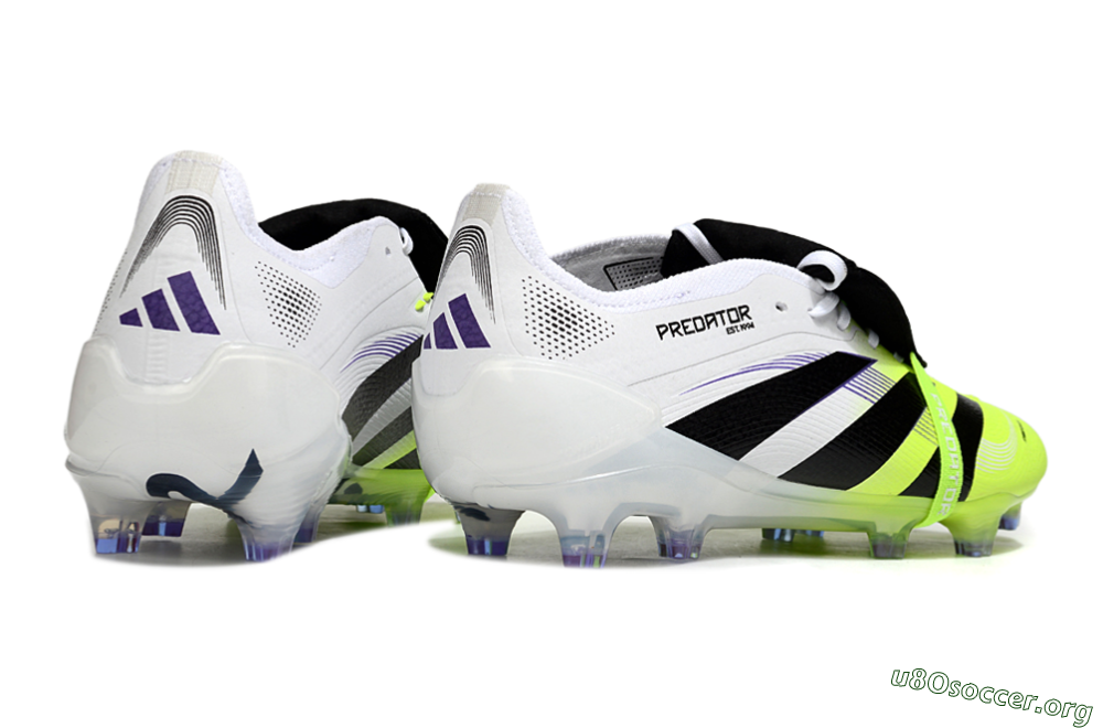 Adidas Predator 25 Elite Foldover Tongue FG Football Boots - White/Yellow/Black 6