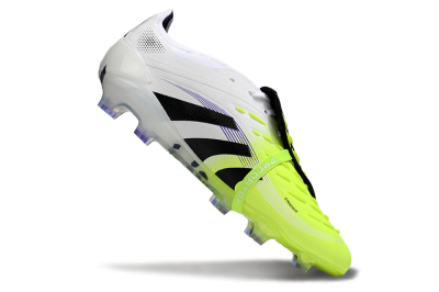 Adidas Predator 25 Elite Foldover Tongue FG Football Boots - White/Yellow/Black
