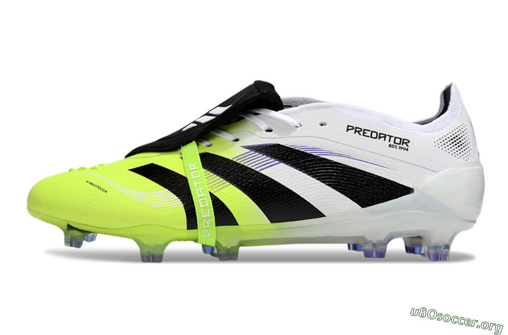 Adidas Predator 25 Elite Foldover Tongue FG Football Boots - White/Yellow/Black 3