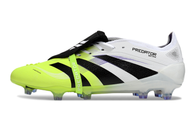 Adidas Predator 25 Elite Foldover Tongue FG Football Boots - White/Yellow/Black