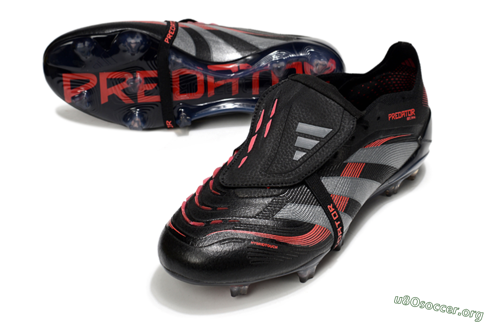 Adidas Predator 25 Elite Foldover Tongue FG Football Boots - Black/Silver/Red 0