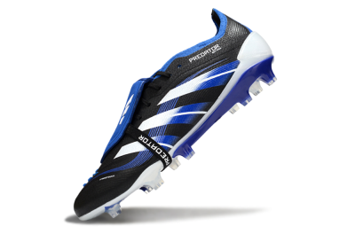 Adidas Predator 25 Elite Foldover Tongue FG Football Boots - Black/White/Blue