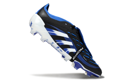 Adidas Predator 25 Elite Foldover Tongue FG Football Boots - Black/White/Blue