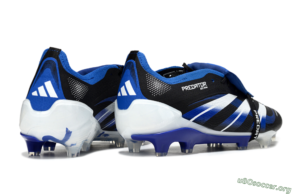 Adidas Predator 25 Elite Foldover Tongue FG Football Boots - Black/White/Blue 6