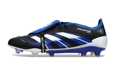 Adidas Predator 25 Elite Foldover Tongue FG Football Boots - Black/White/Blue