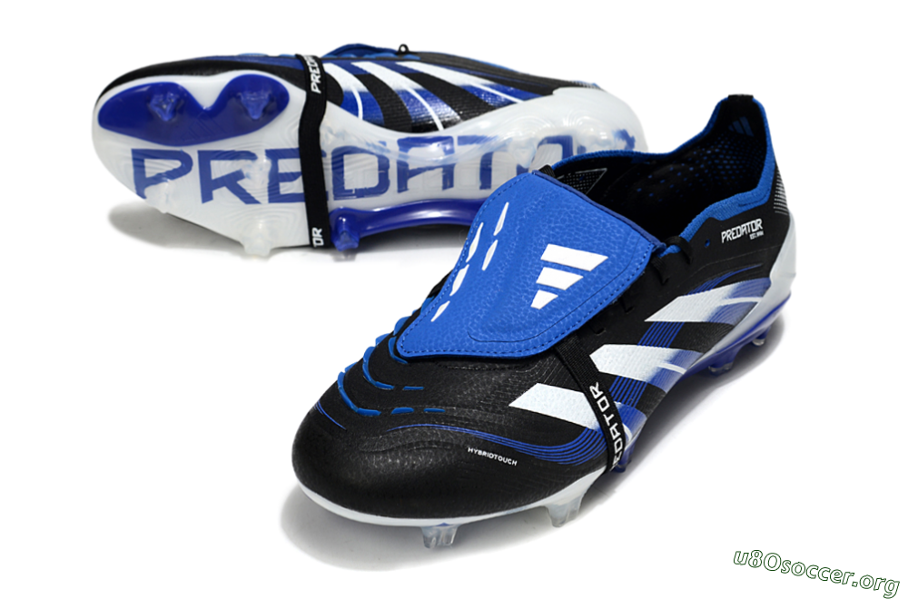 Adidas Predator 25 Elite Foldover Tongue FG Football Boots - Black/White/Blue 0