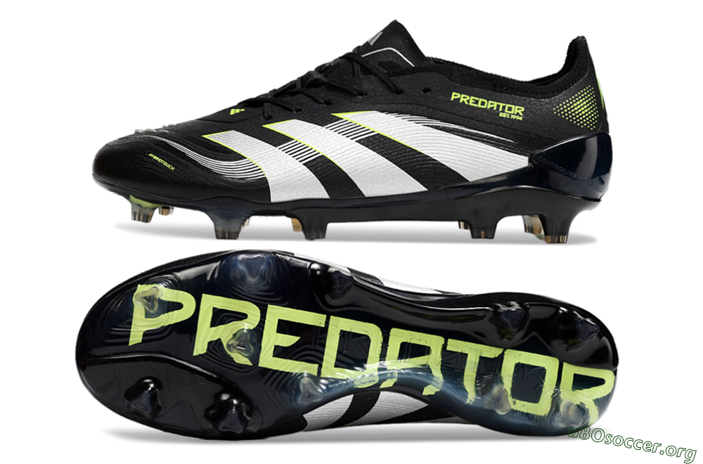 Adidas Predator 25 Elite FG Football Boots - Black/White/Yellow 1