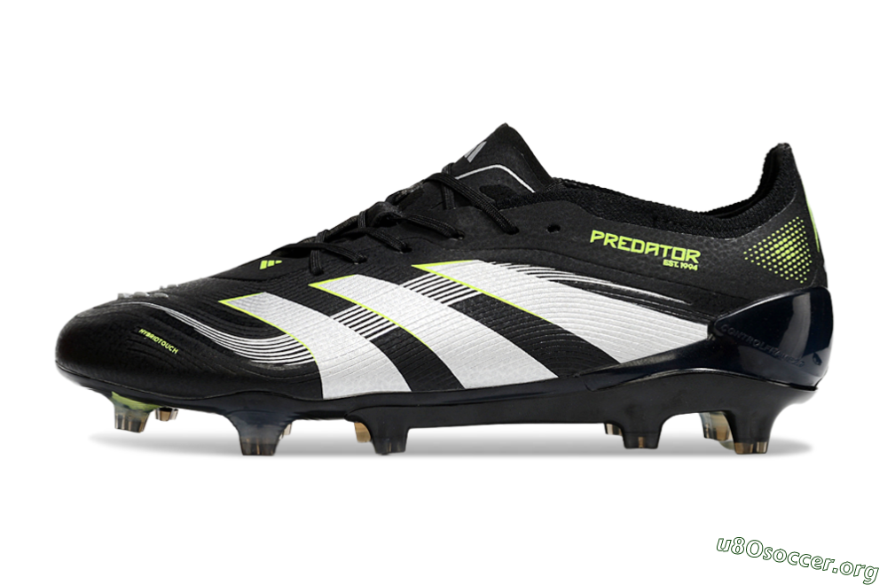 Adidas Predator 25 Elite FG Football Boots - Black/White/Yellow 3