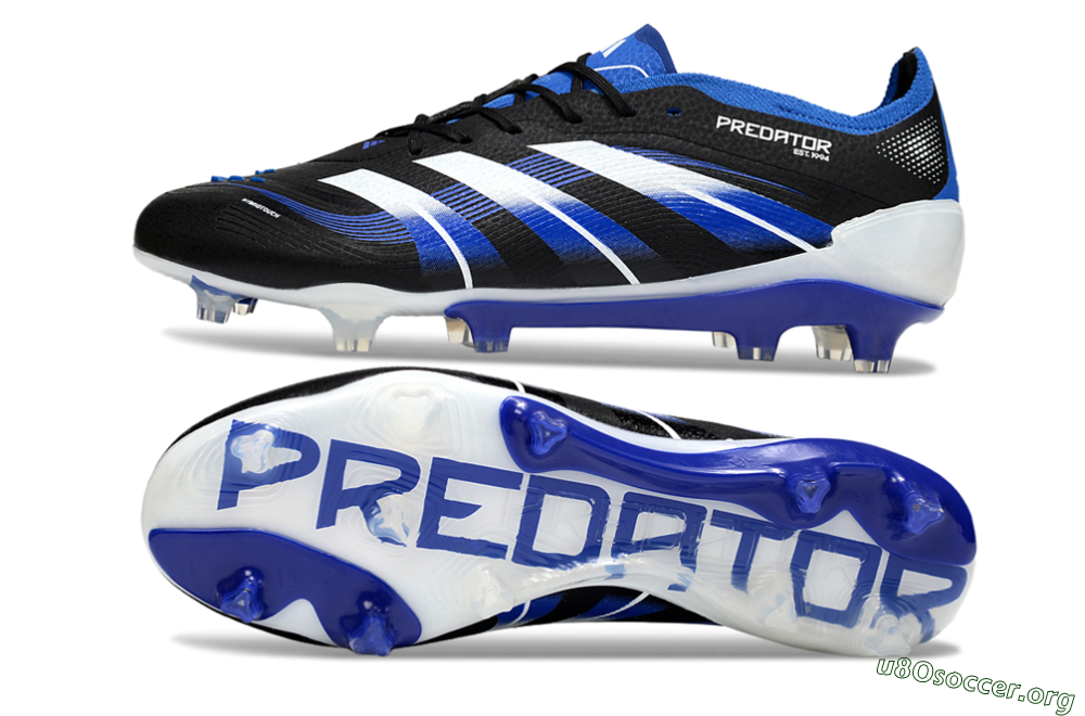 Adidas Predator 25 Elite FG Football Boots - Black/White/Blue 1