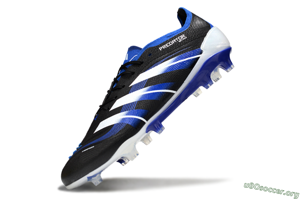 Adidas Predator 25 Elite FG Football Boots - Black/White/Blue 5