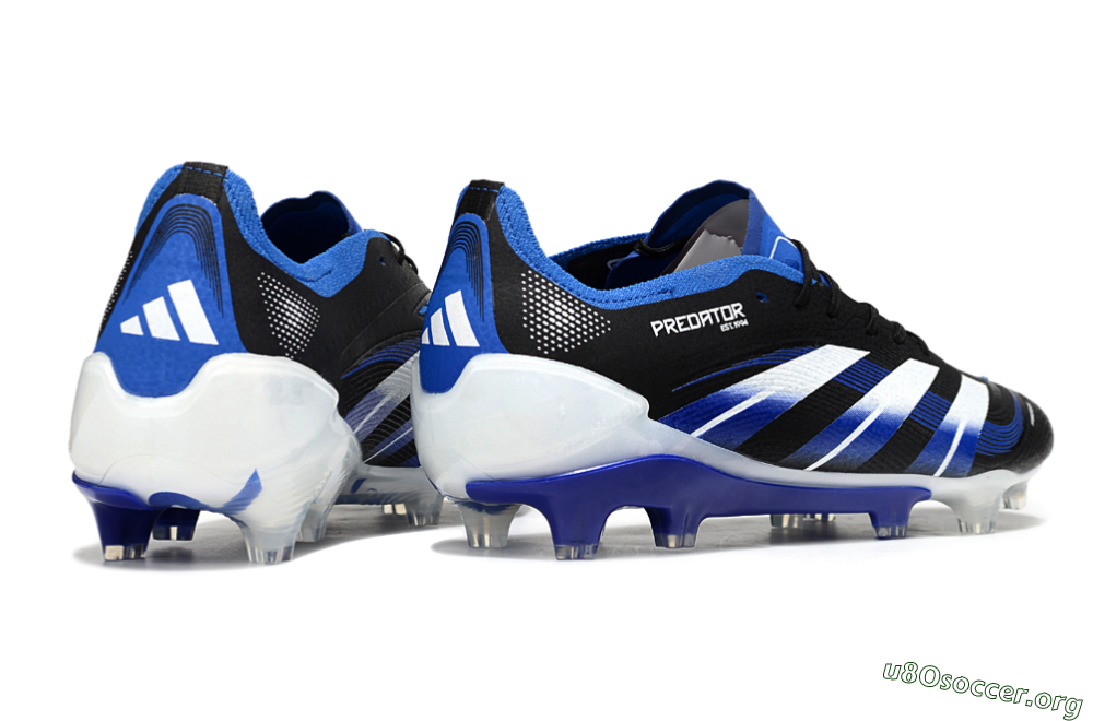 Adidas Predator 25 Elite FG Football Boots - Black/White/Blue 6