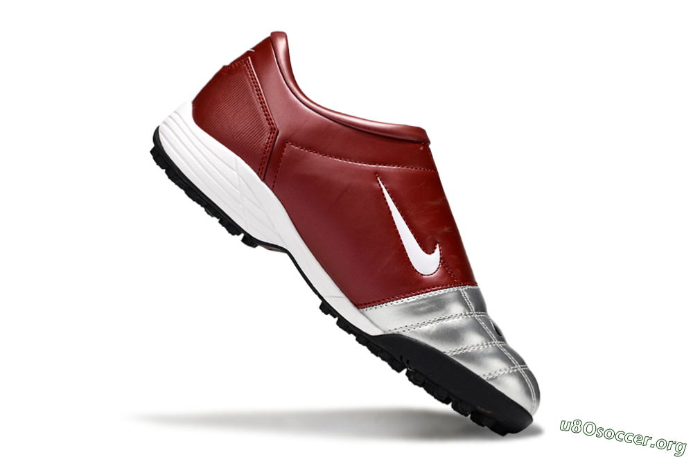 Nike Total 90 II TF Football Shoes - Silver/Black/Red 4