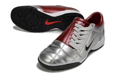 Nike Total 90 II TF Football Shoes - Silver/Black/Red