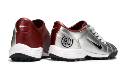 Nike Total 90 II TF Football Shoes - Silver/Black/Red
