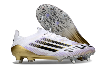 Adidas F50 Elite SG Football Boots - White/Purple/Gold