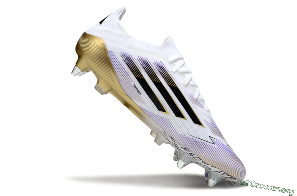 Adidas F50 Elite SG Football Boots - White/Purple/Gold 4