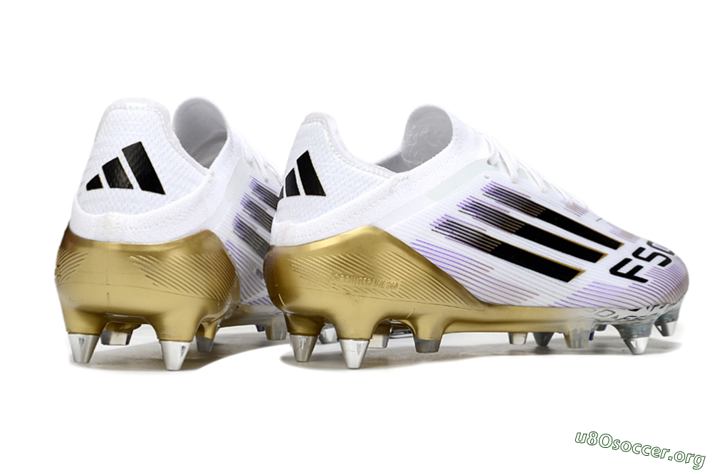 Adidas F50 Elite SG Football Boots - White/Purple/Gold 6
