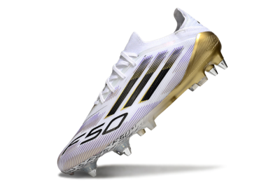 Adidas F50 Elite SG Football Boots - White/Purple/Gold