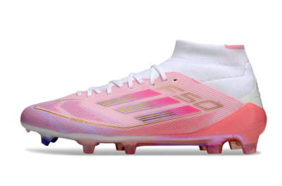 Adidas F50 Elite Mid FG Football Boots - Pink/Gold/White