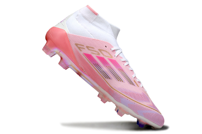 Adidas F50 Elite Mid FG Football Boots - Pink/Gold/White