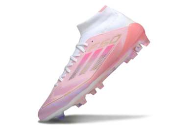 Adidas F50 Elite Mid FG Football Boots - Pink/Gold/White