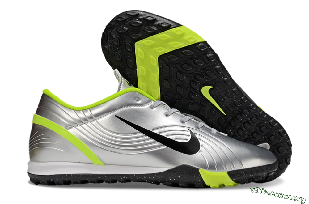 Nike Air Zoom Mercurial Vapor 16 Academy TF Football Shoes - Silver/Black/Yellow 2