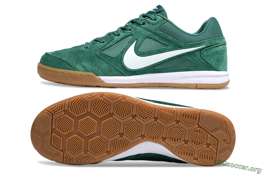Nike Lunar Gato 2 IC Football Shoes - Green/White/Brown 1