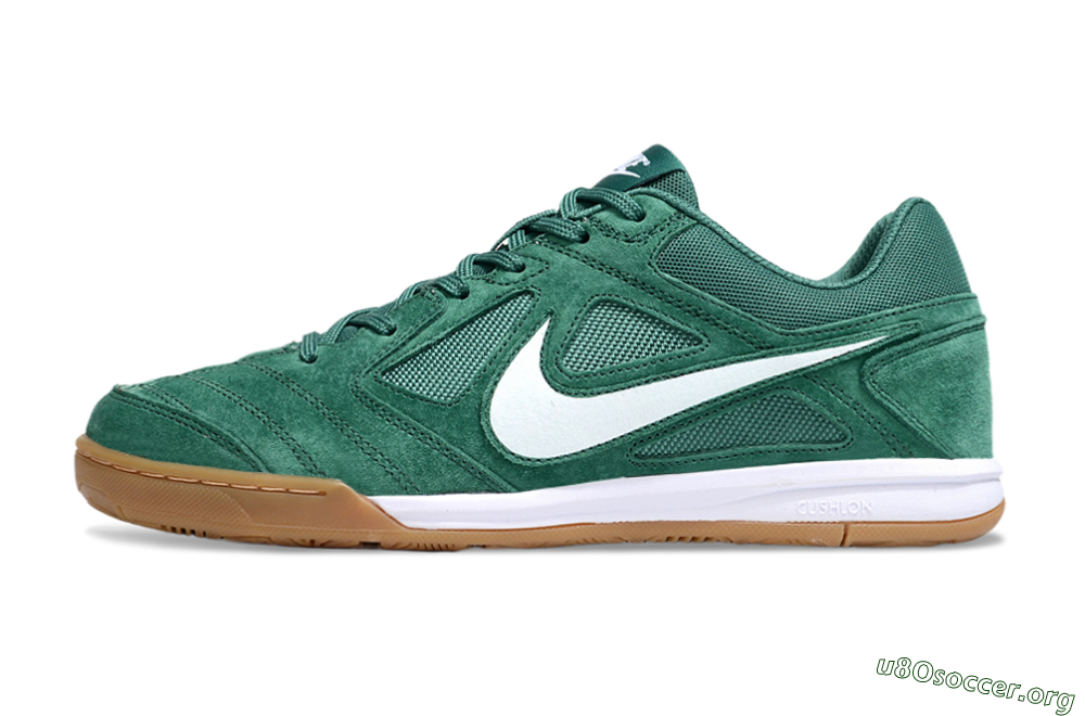 Nike Lunar Gato 2 IC Football Shoes - Green/White/Brown 3