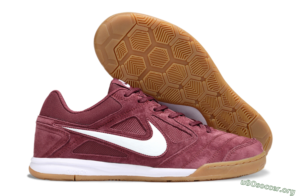 Nike Lunar Gato 2 IC Football Shoes - Red/White/Brown 2