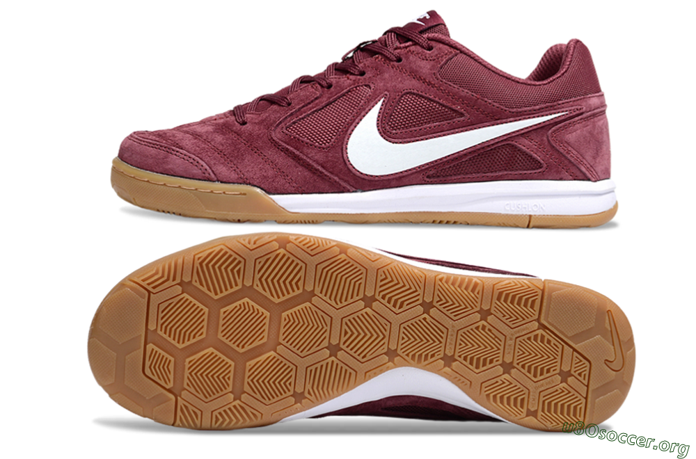 Nike Lunar Gato 2 IC Football Shoes - Red/White/Brown 1