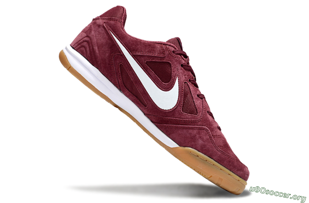 Nike Lunar Gato 2 IC Football Shoes - Red/White/Brown 4
