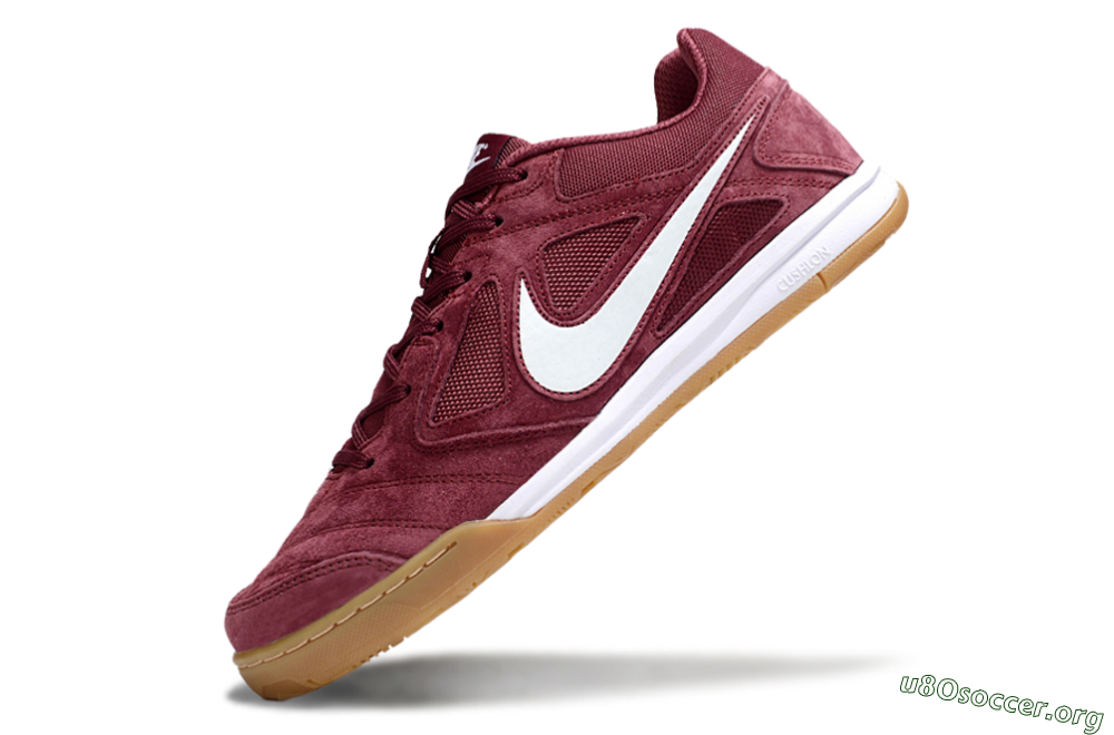 Nike Lunar Gato 2 IC Football Shoes - Red/White/Brown 5
