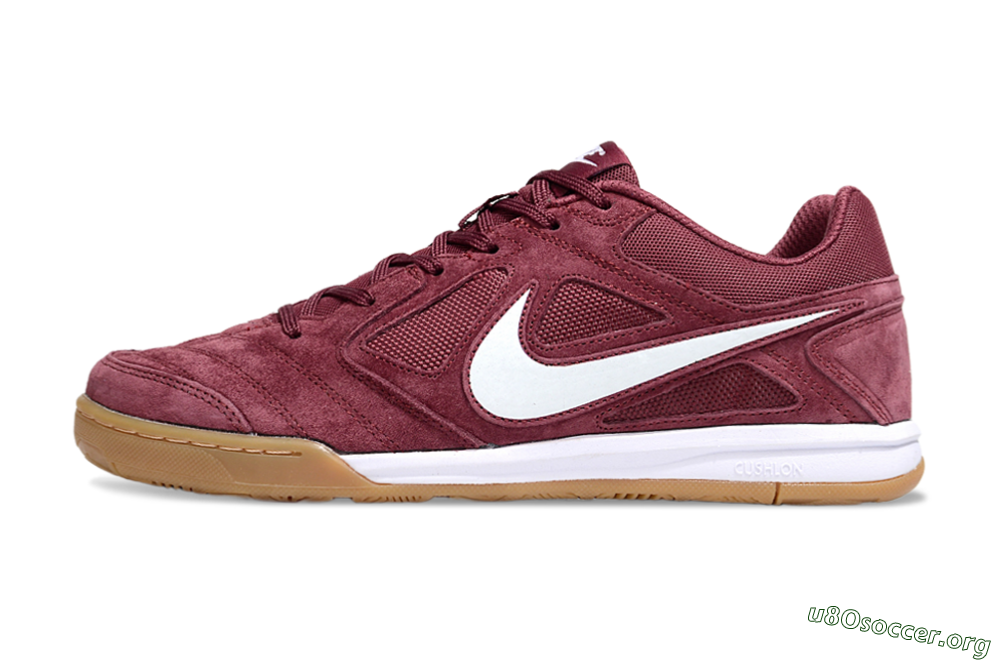 Nike Lunar Gato 2 IC Football Shoes - Red/White/Brown 3
