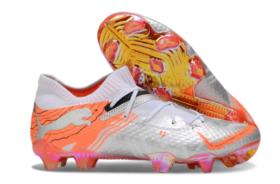 Puma Future 7 Ultimate FG Football Boots - Silver/Orange/Pink