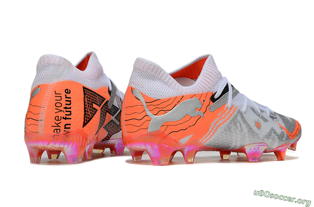 Puma Future 7 Ultimate FG Football Boots - Silver/Orange/Pink 6