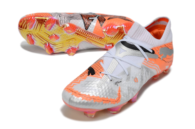 Puma Future 7 Ultimate FG Football Boots - Silver/Orange/Pink