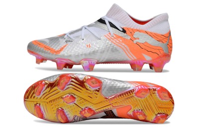 Puma Future 7 Ultimate FG Football Boots - Silver/Orange/Pink