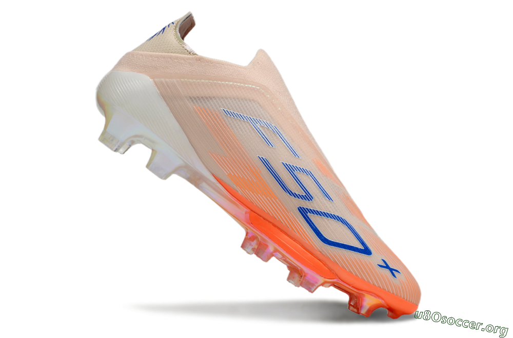 Adidas F50+ Elite Laceless FG Football Boots - Pink/Orange/Blue 4