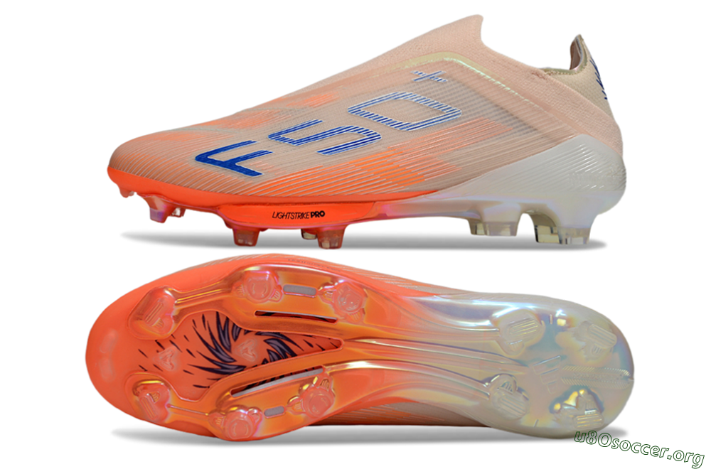 Adidas F50+ Elite Laceless FG Football Boots - Pink/Orange/Blue 1