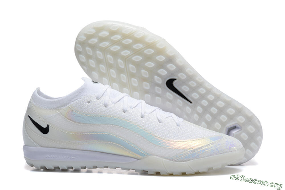 Nike Air Zoom Mercurial Vapor 16 Elite TF Football Shoes - White/Black 2
