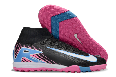 Nike Air Zoom Mercurial Superfly 10 Elite TF Football Shoes - Black/White/Blue/Pink