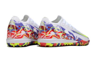 Nike Air Zoom Mercurial Vapor 16 Elite TF Football Shoes - White/Yellow/Purple/Red