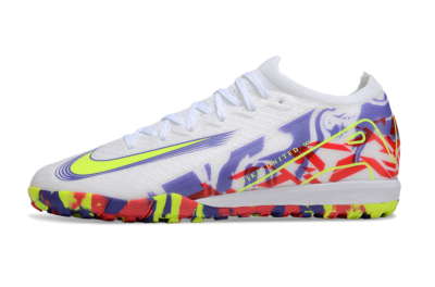 Nike Air Zoom Mercurial Vapor 16 Elite TF Football Shoes - White/Yellow/Purple/Red