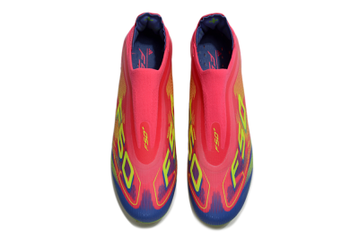 Adidas F50+ Elite Laceless FG Football Boots - Red/Yellow/Blue