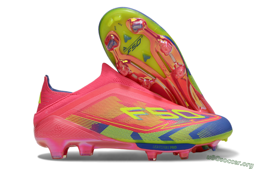 Adidas F50+ Elite Laceless FG Football Boots - Red/Yellow/Blue 2