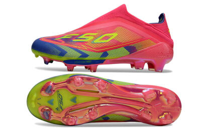Adidas F50+ Elite Laceless FG Football Boots - Red/Yellow/Blue