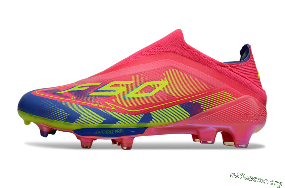 Adidas F50+ Elite Laceless FG Football Boots - Red/Yellow/Blue 3